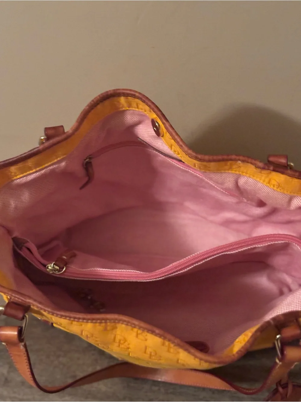 DOONEY & BOURKE MONOGRAM CANVAS KRISTEN TOTE